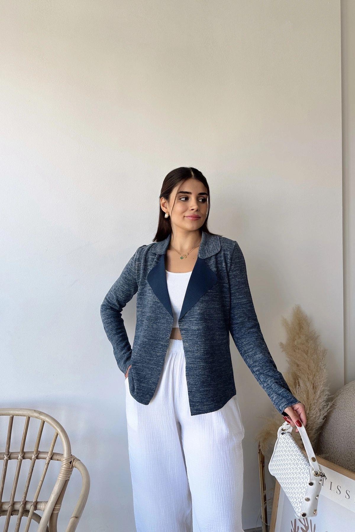 Navy Blue Women Jacket