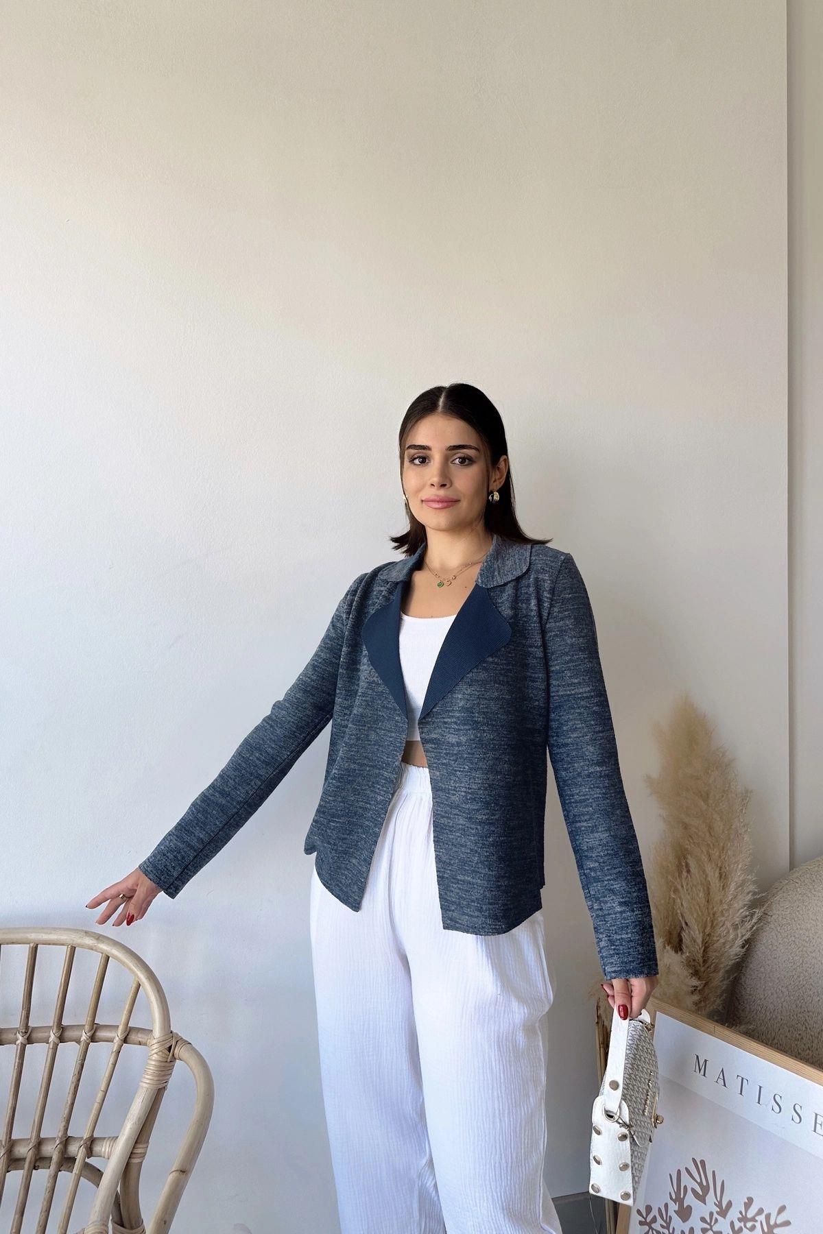 Navy Blue Women Jacket