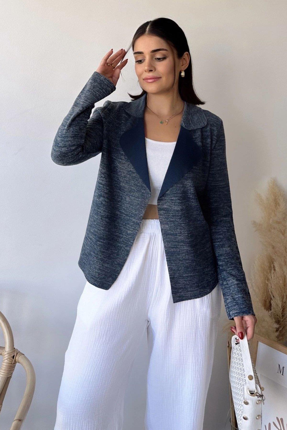 Navy Blue Women Jacket