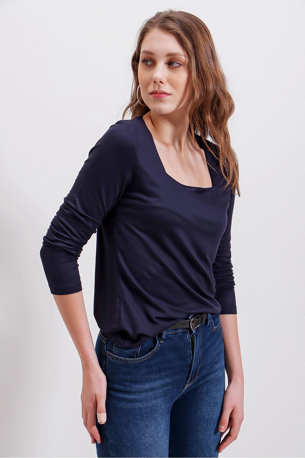 Navy Blue Women Blouse