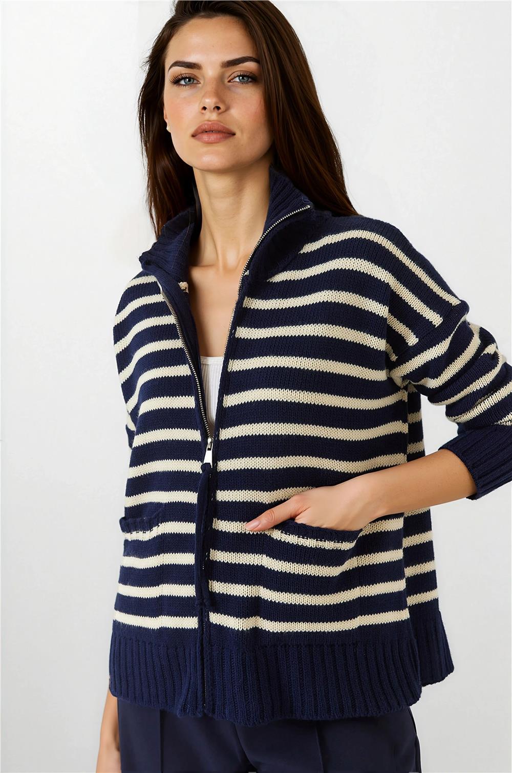 Lacivert Women Cardigan