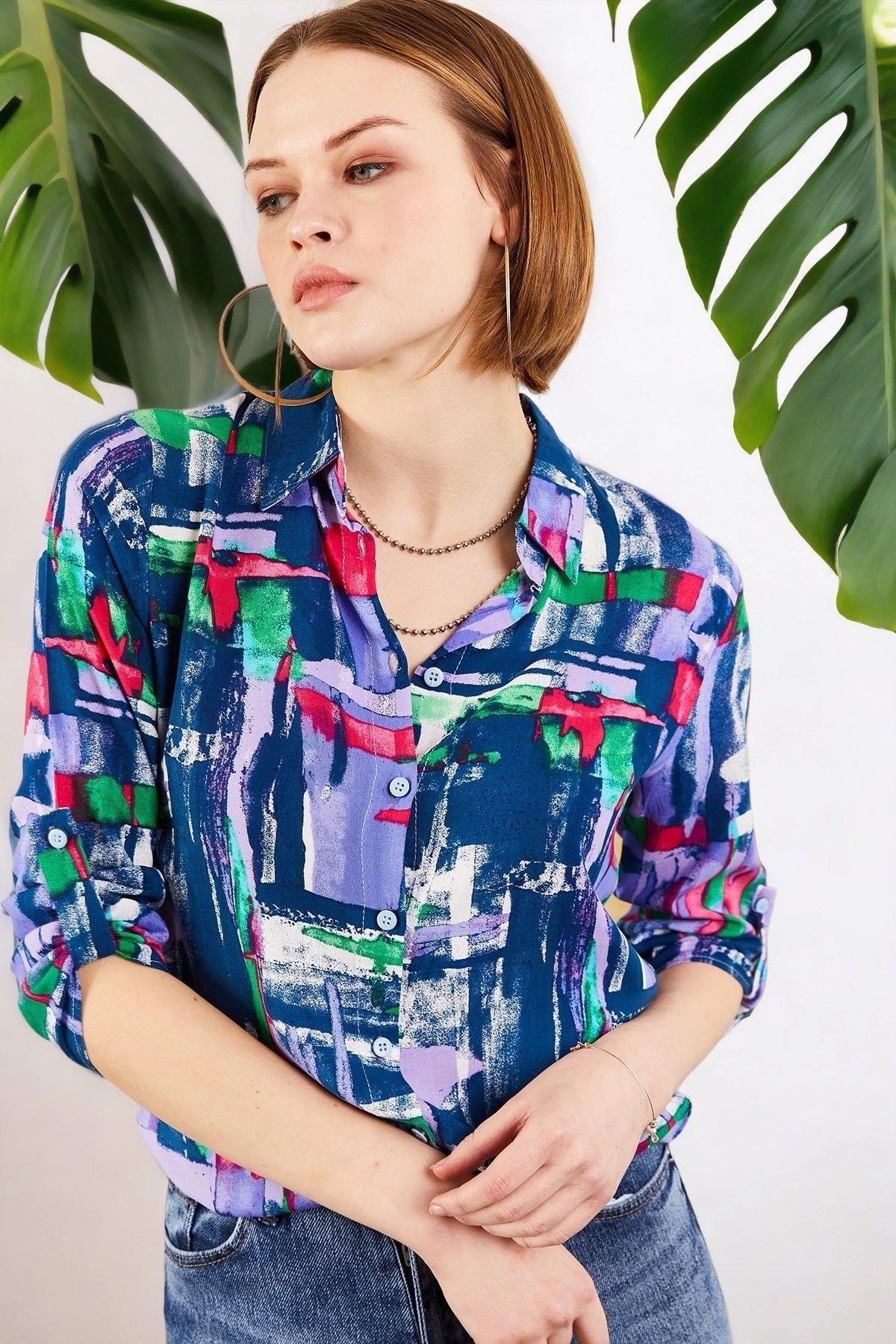 Navy Blue Women Shirt