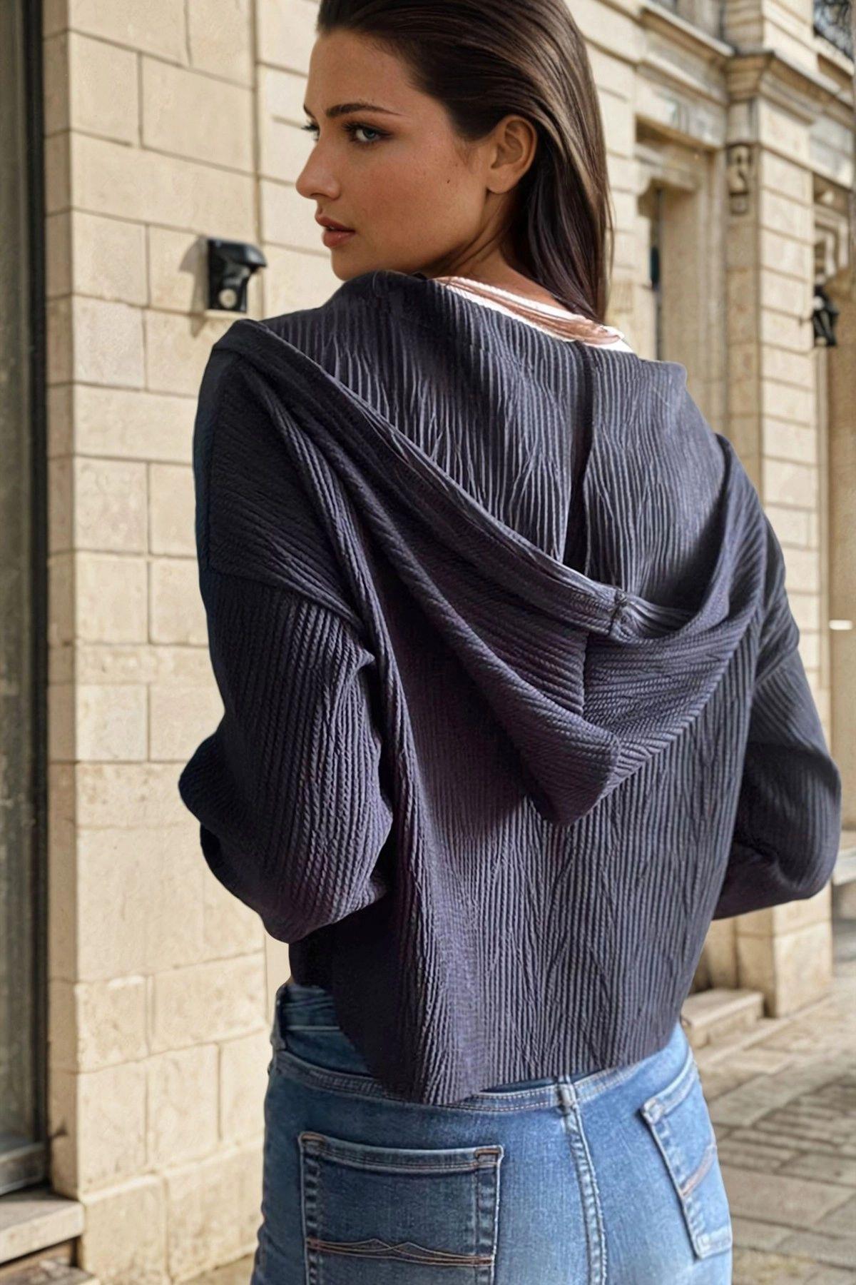 Navy Blue Women Blouse