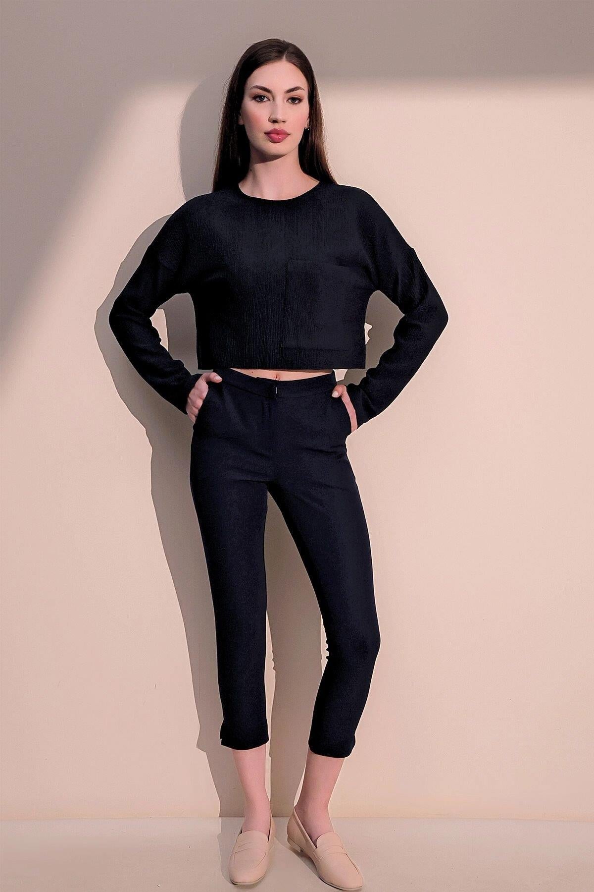 Navy Blue Women Pants