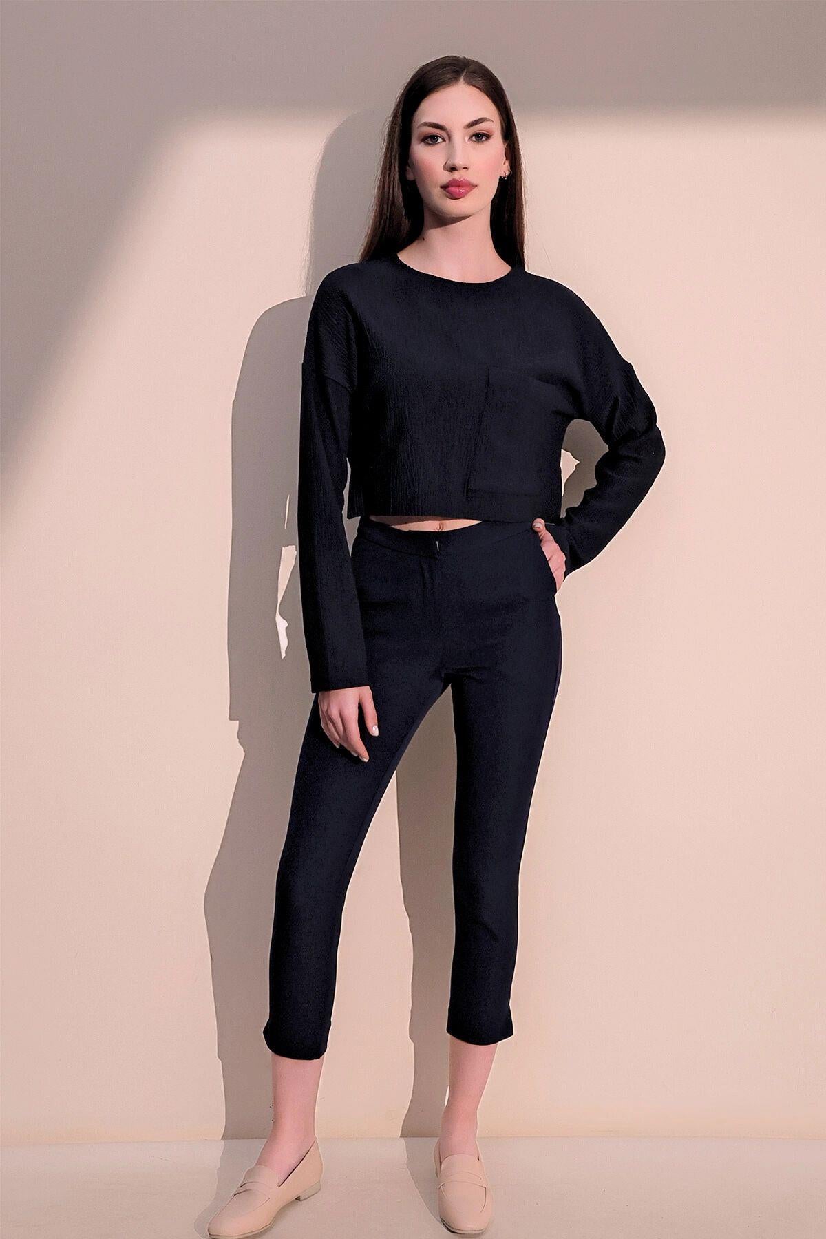 Navy Blue Women Pants