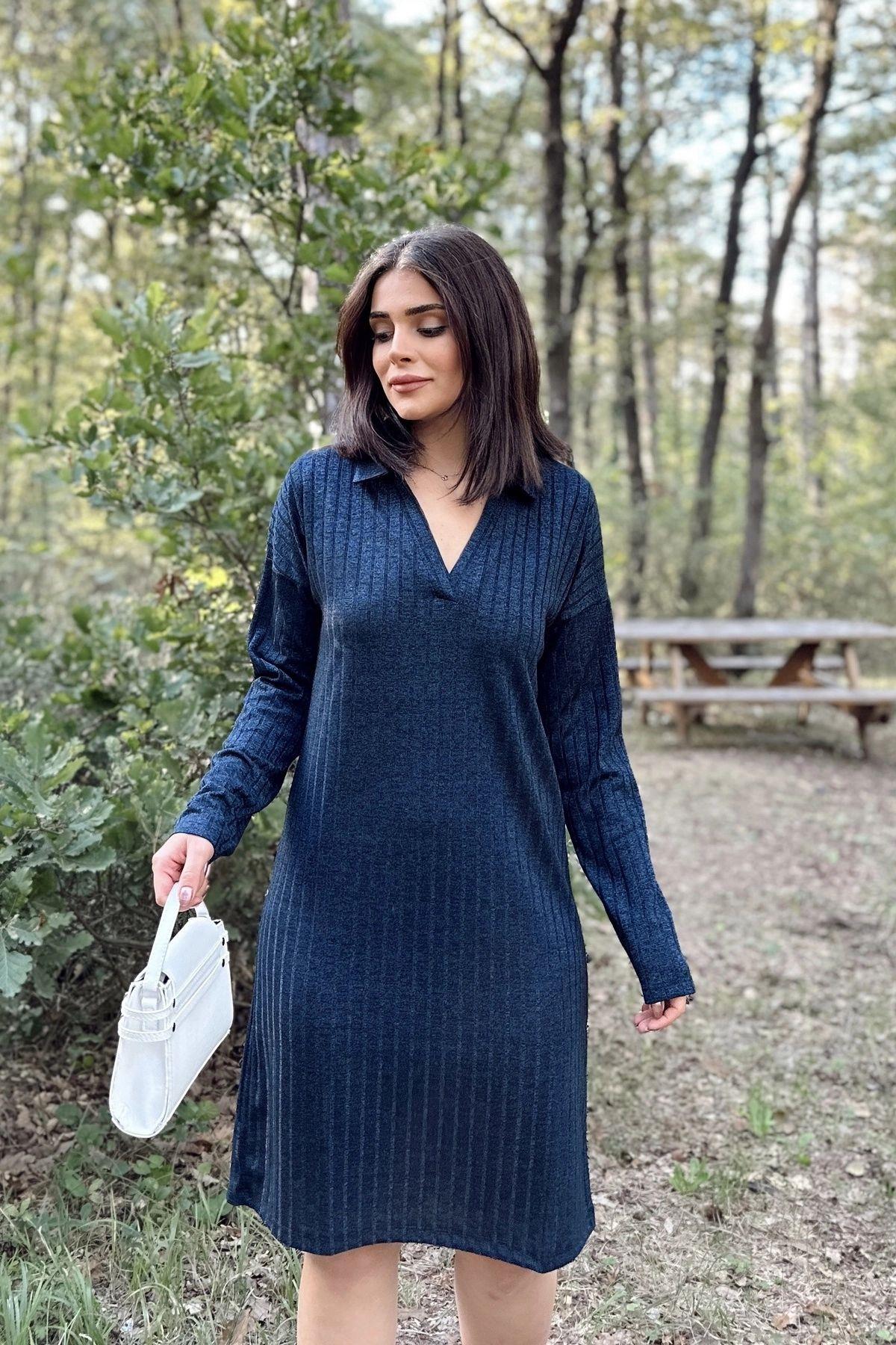 Navy Blue Women Dress