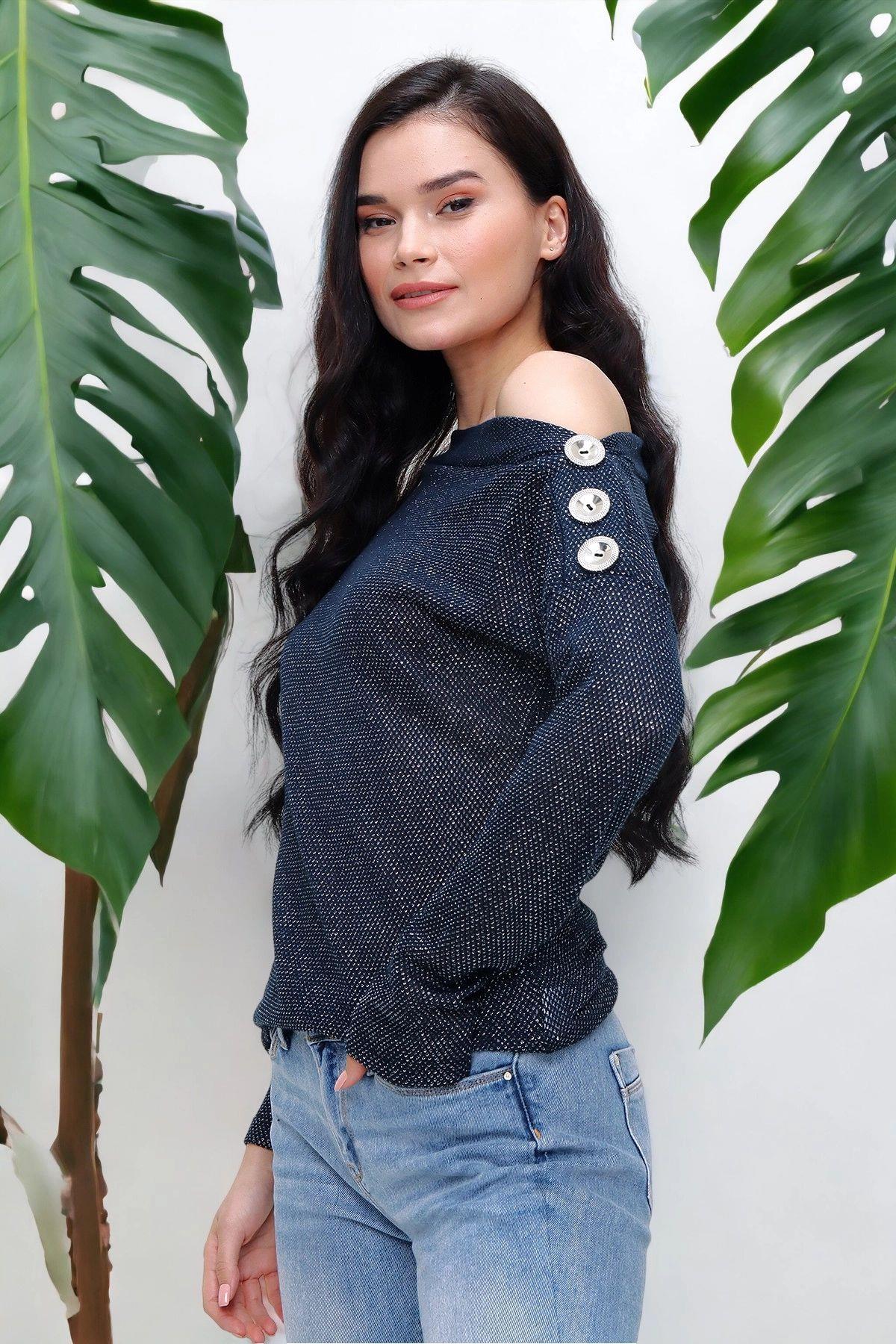 Navy Blue Women Blouse