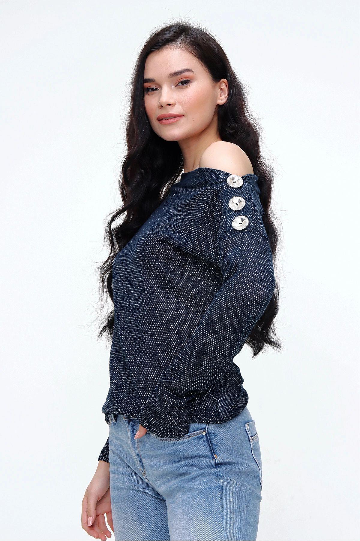 Navy Blue Women Blouse