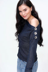 Navy Blue Women Blouse