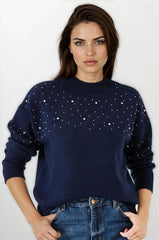Navy Blue Women Sweater
