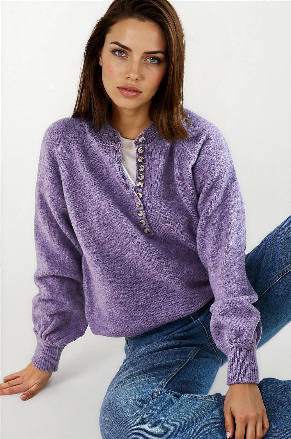 Lilac Women Sweater