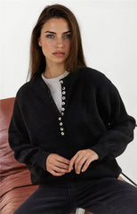 Matte Black Women Sweater