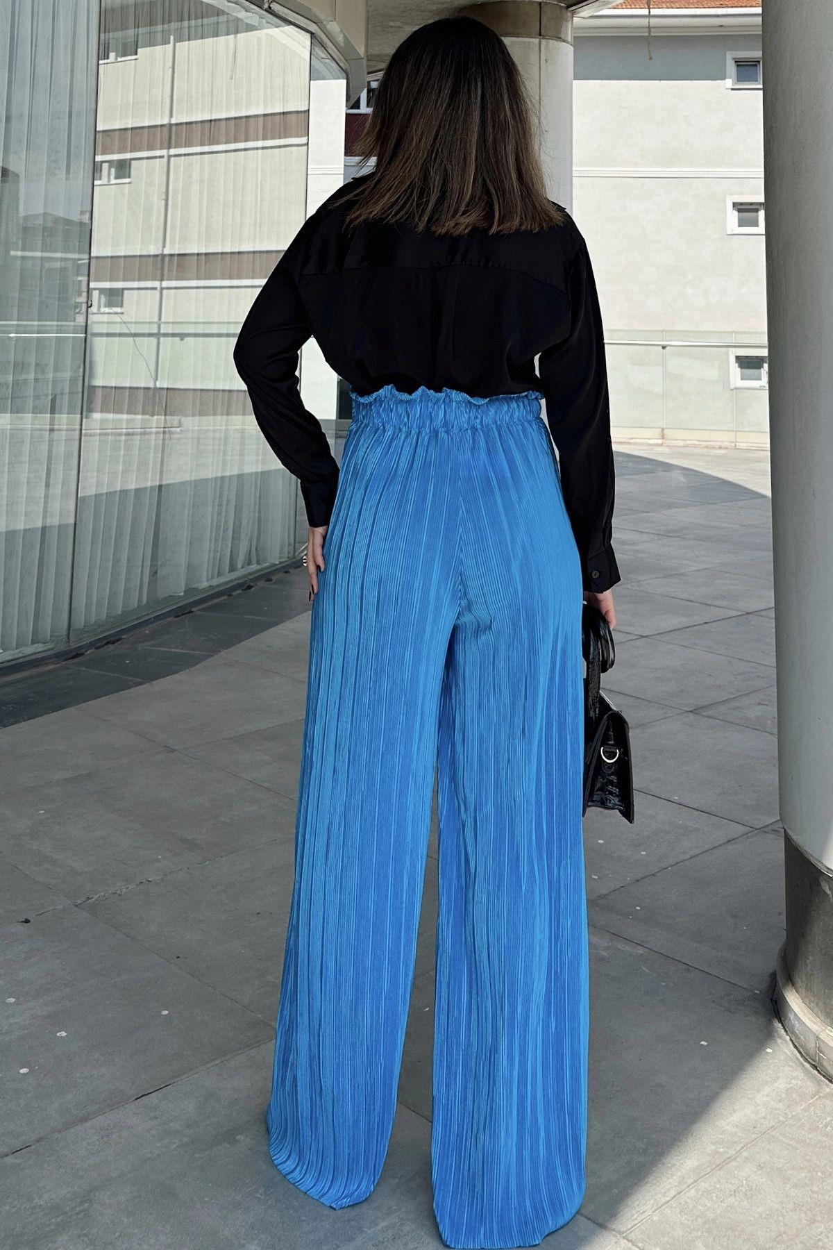 Blue Women Pants