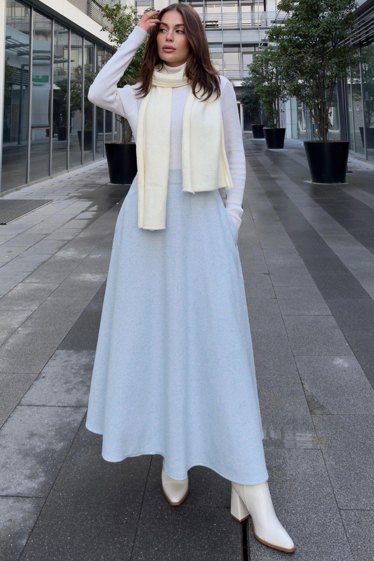 Baby blue Women Skirt