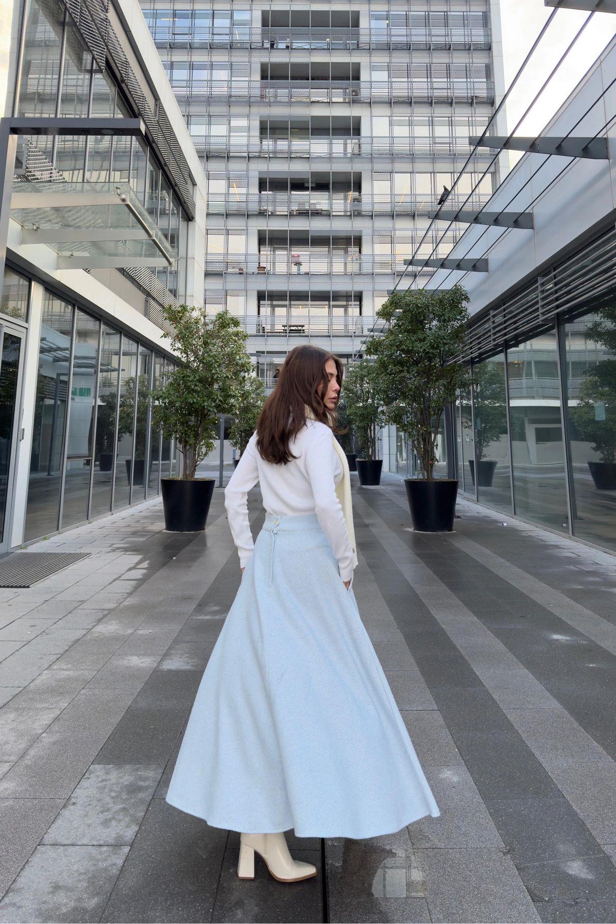 Baby blue Women Skirt