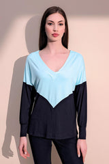Mint & Navy Women Blouse