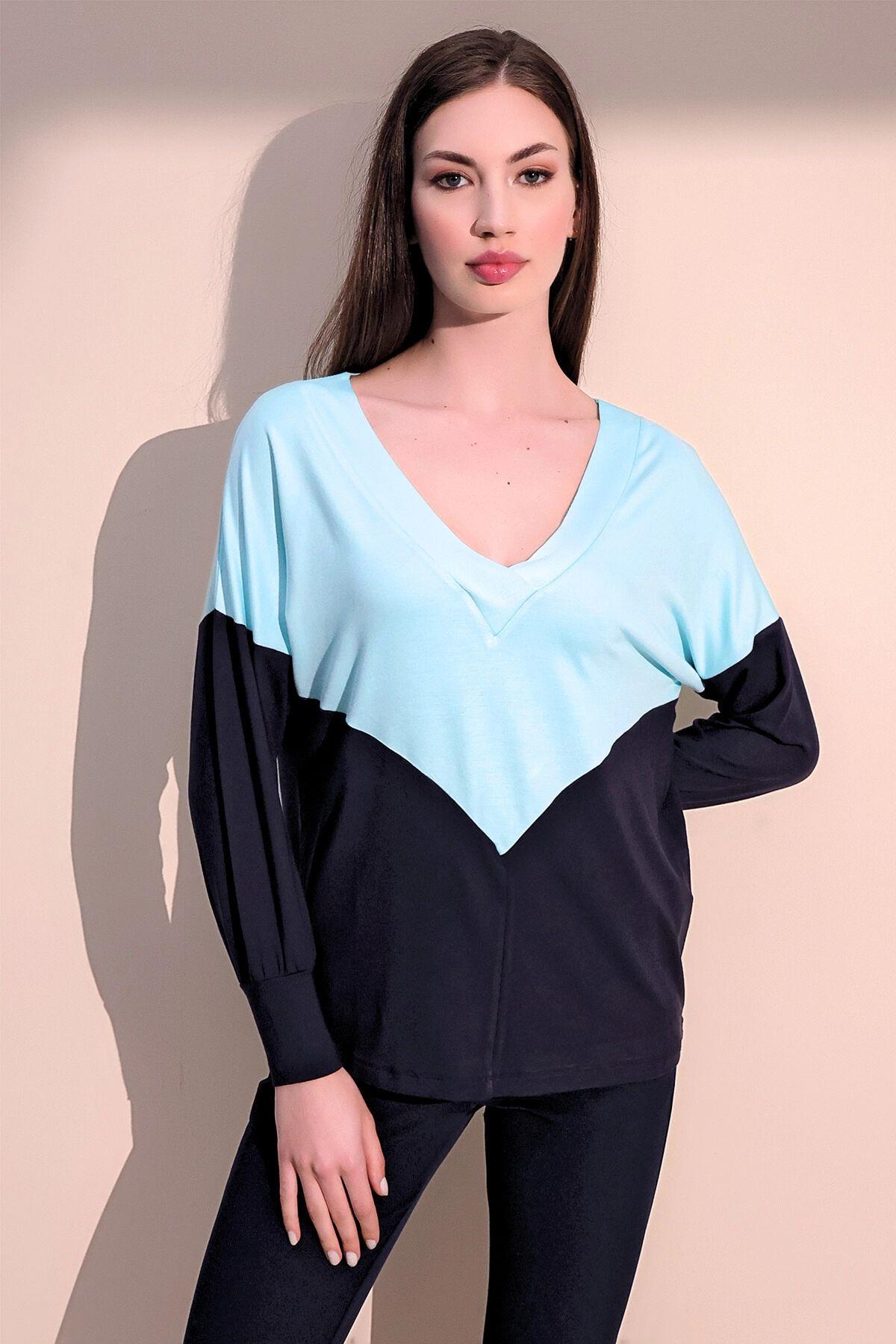 Mint & Navy Women Blouse