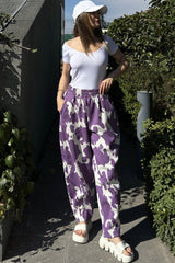 Purple Women Pants