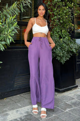Purple Women Pants