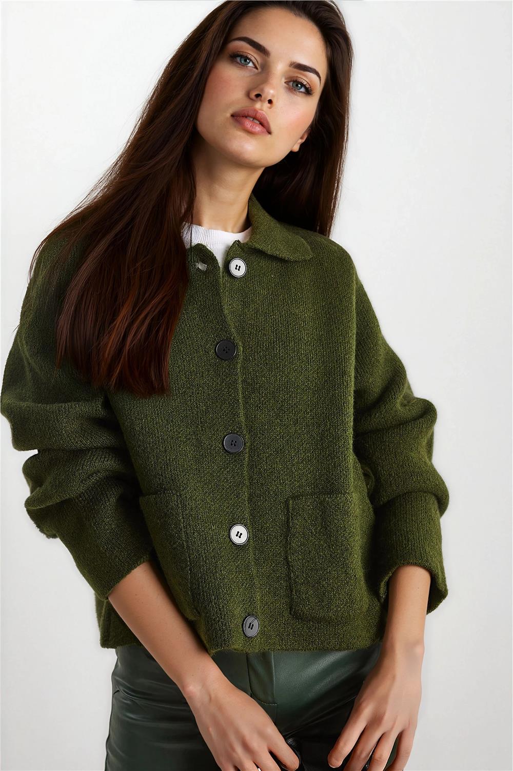 Forest Green Women Cardigan