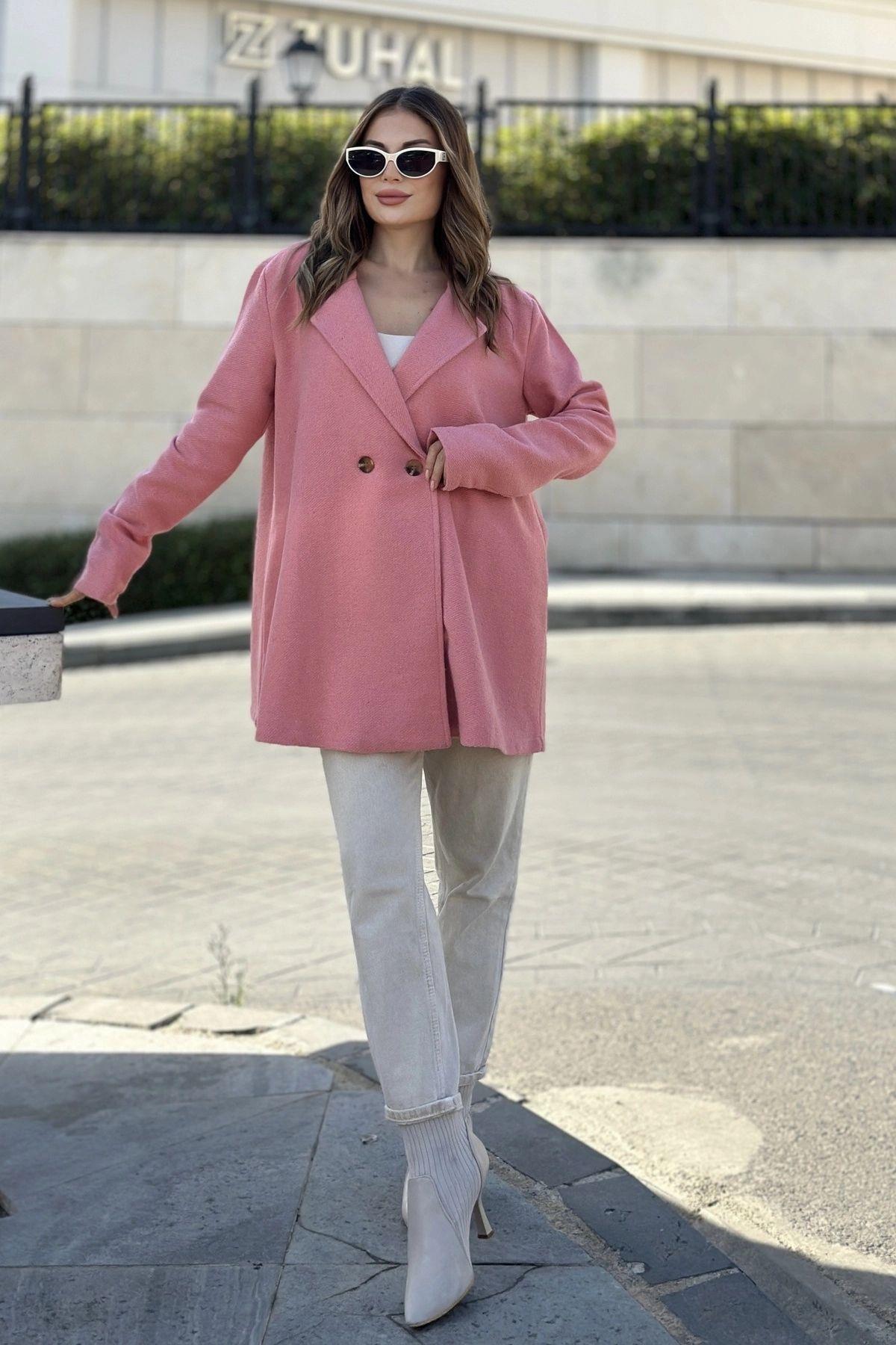 Pink Women Coat