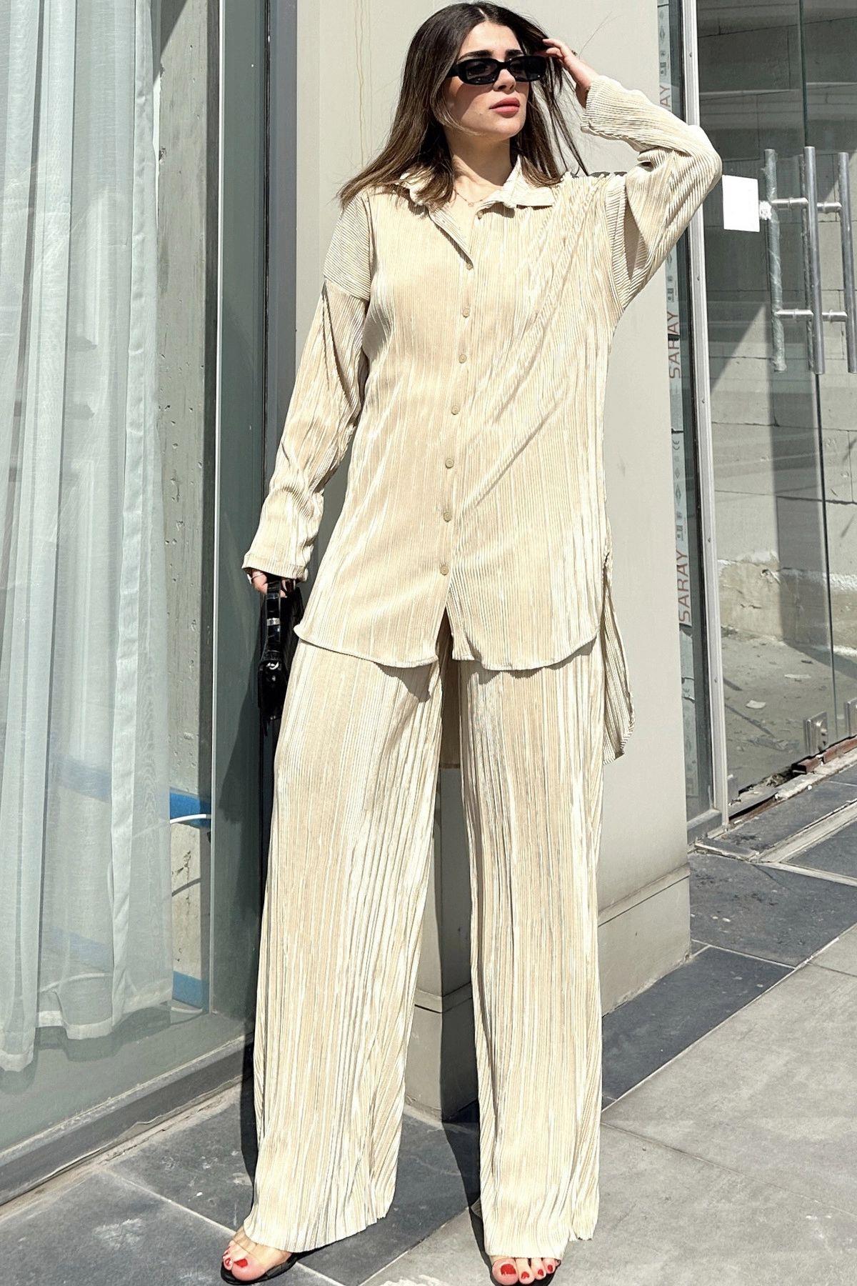 Yellow Women Two-Piece Set