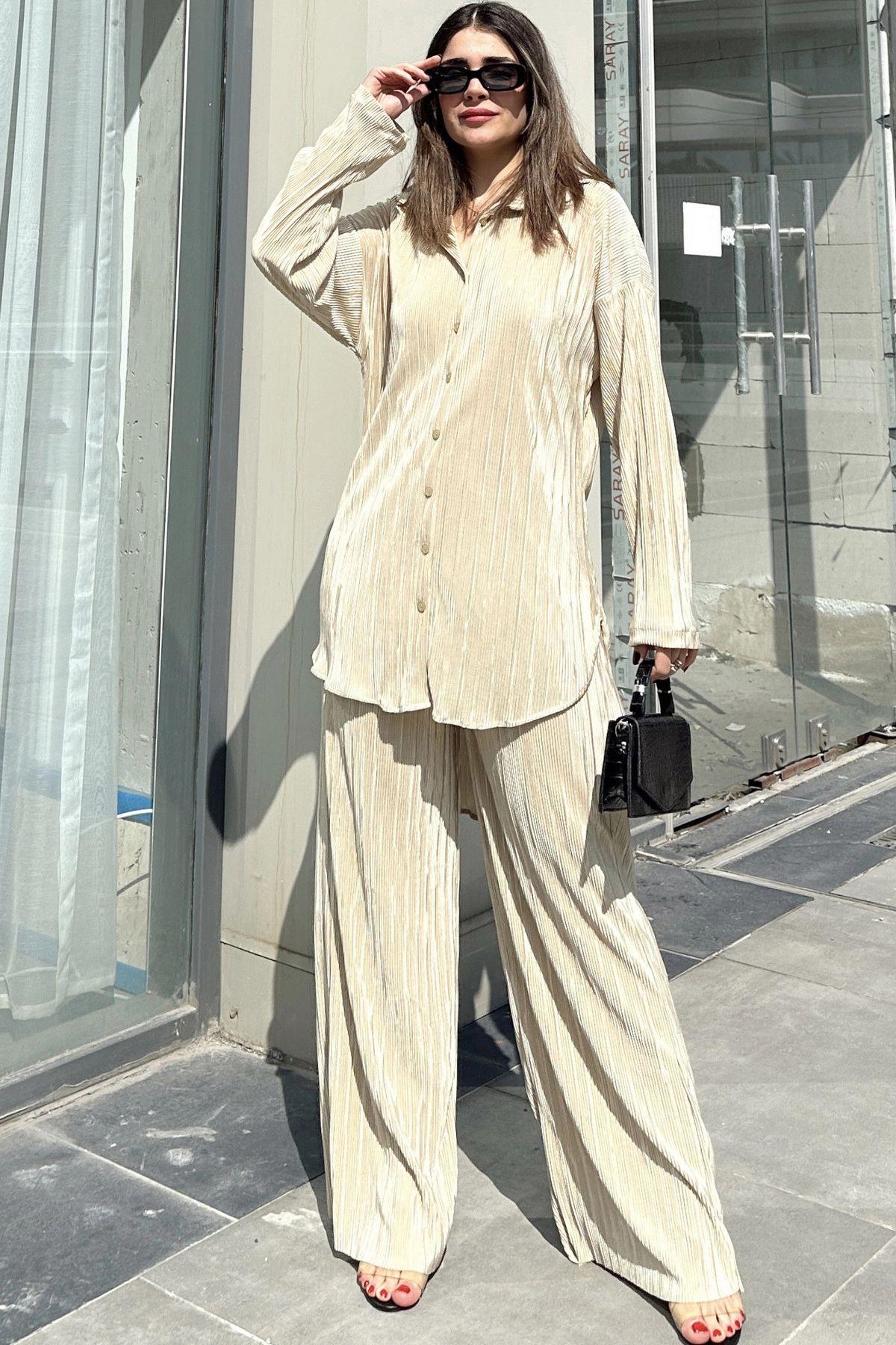 Yellow Women Two-Piece Set