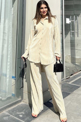 Yellow Women Two-Piece Set