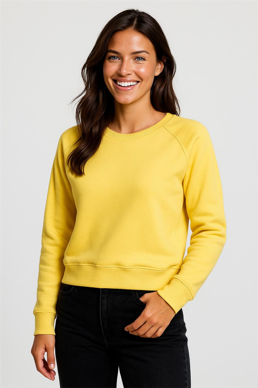 Yellow Women Sweatshirt