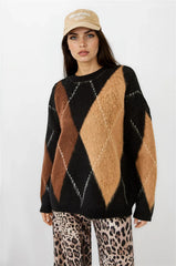 Black & Camel Women Sweater