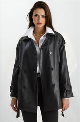 Black Women Trench Coat