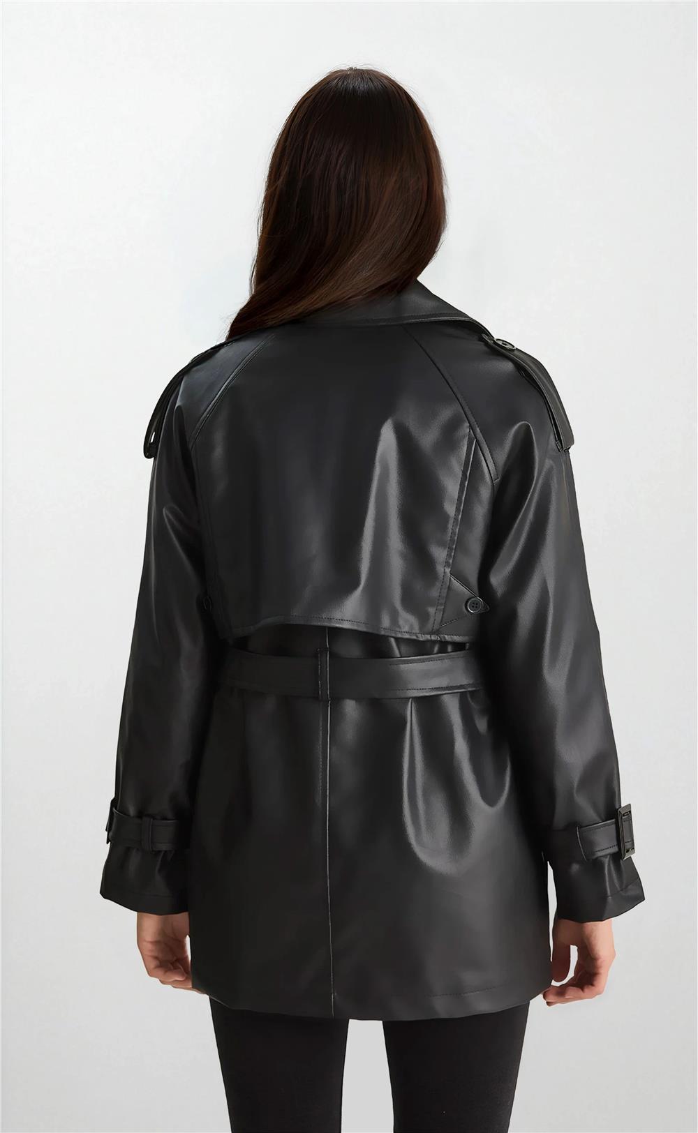 Black Women Trench Coat