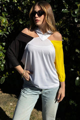 Black & Yellow Women Blouse