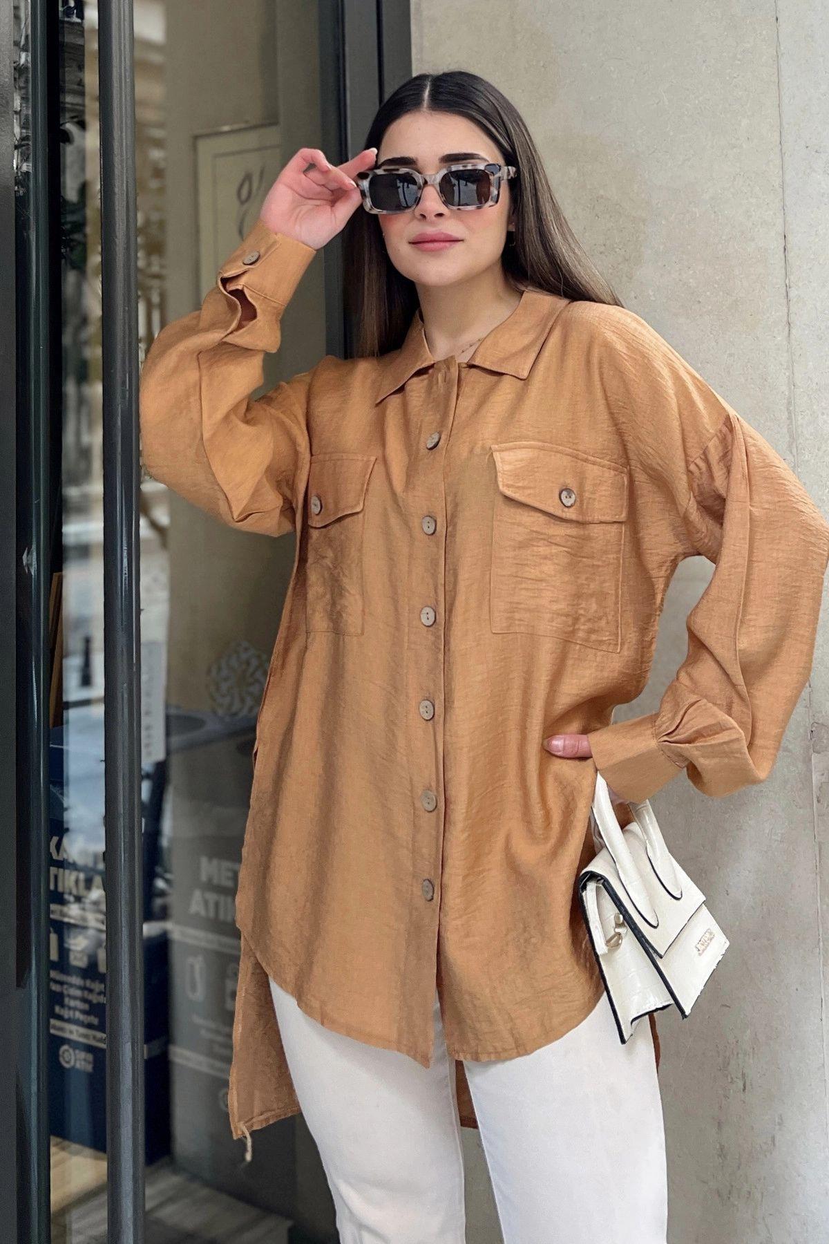 Beige Women Shirt