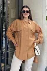 Beige Women Shirt