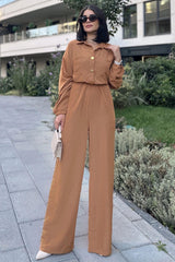 Tan Women Jumpsuit