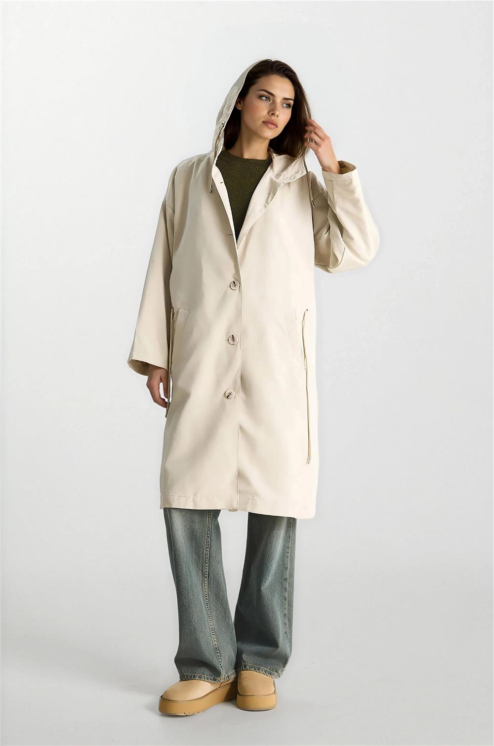 Stone Women Trench Coat