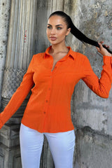 Orange Women Shirt