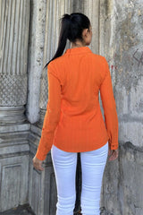 Orange Women Shirt
