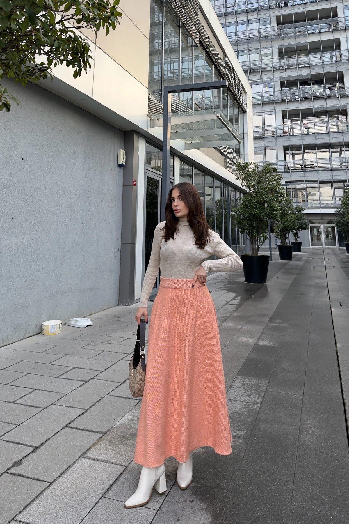 Orange Women Skirt