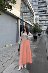 Orange Women Skirt