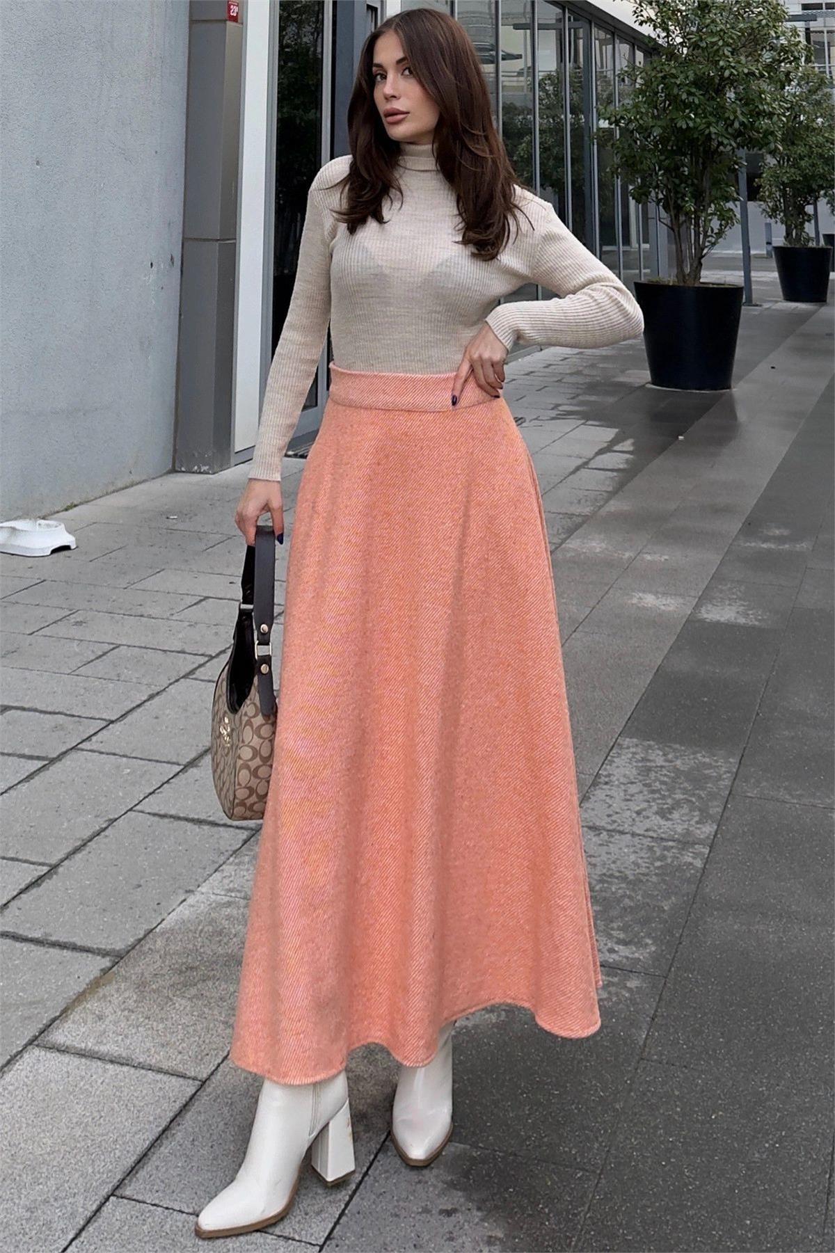 Orange Women Skirt