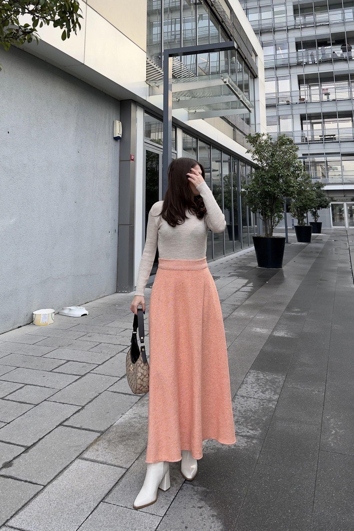 Orange Women Skirt