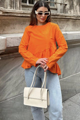 Orange Women Blouse