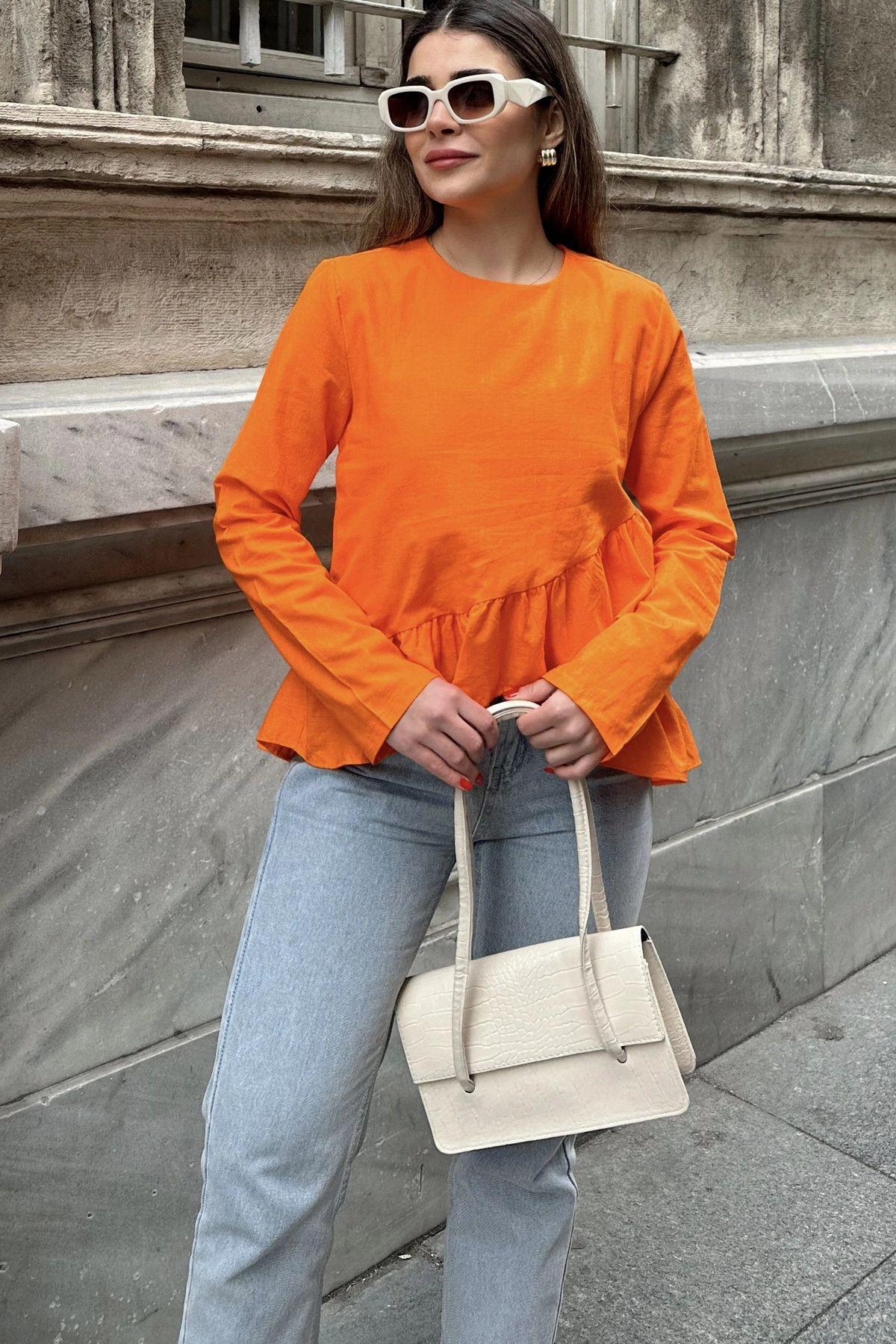 Orange Women Blouse