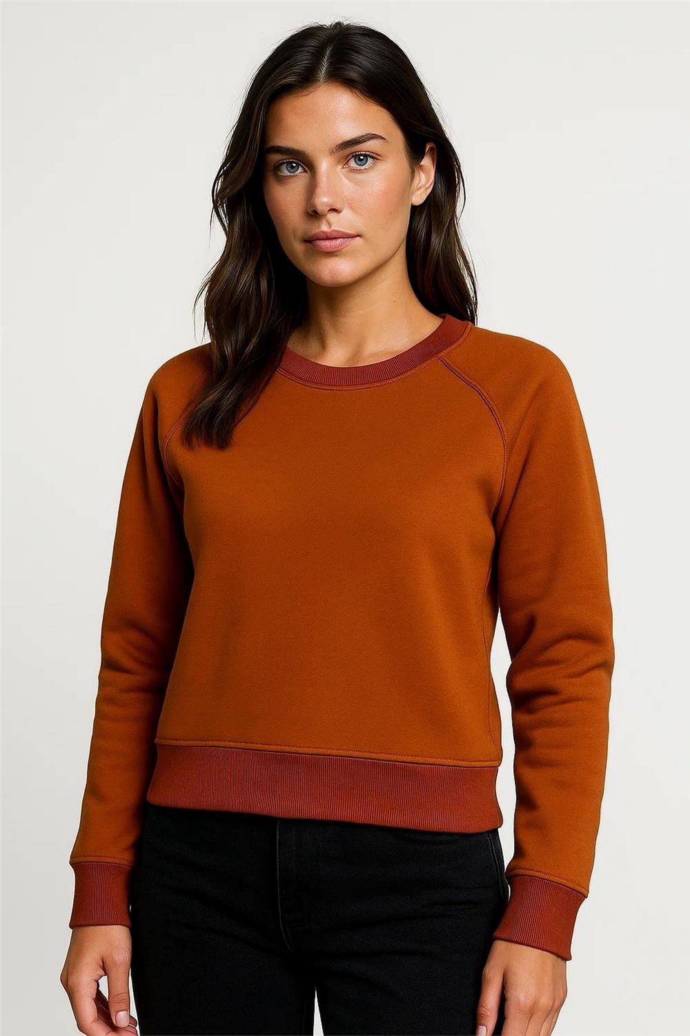 Orange Women Sweatshirt