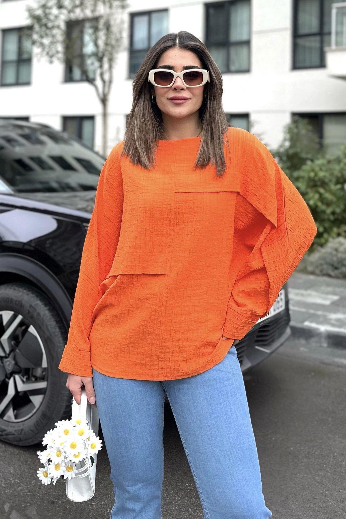Orange Women Blouse