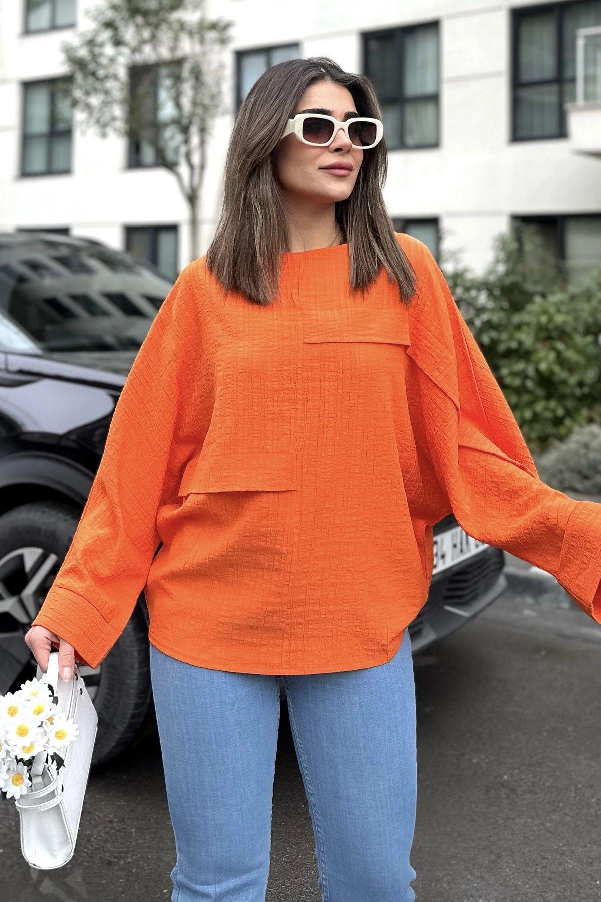 Orange Women Blouse