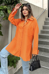 Orange Women Shirt