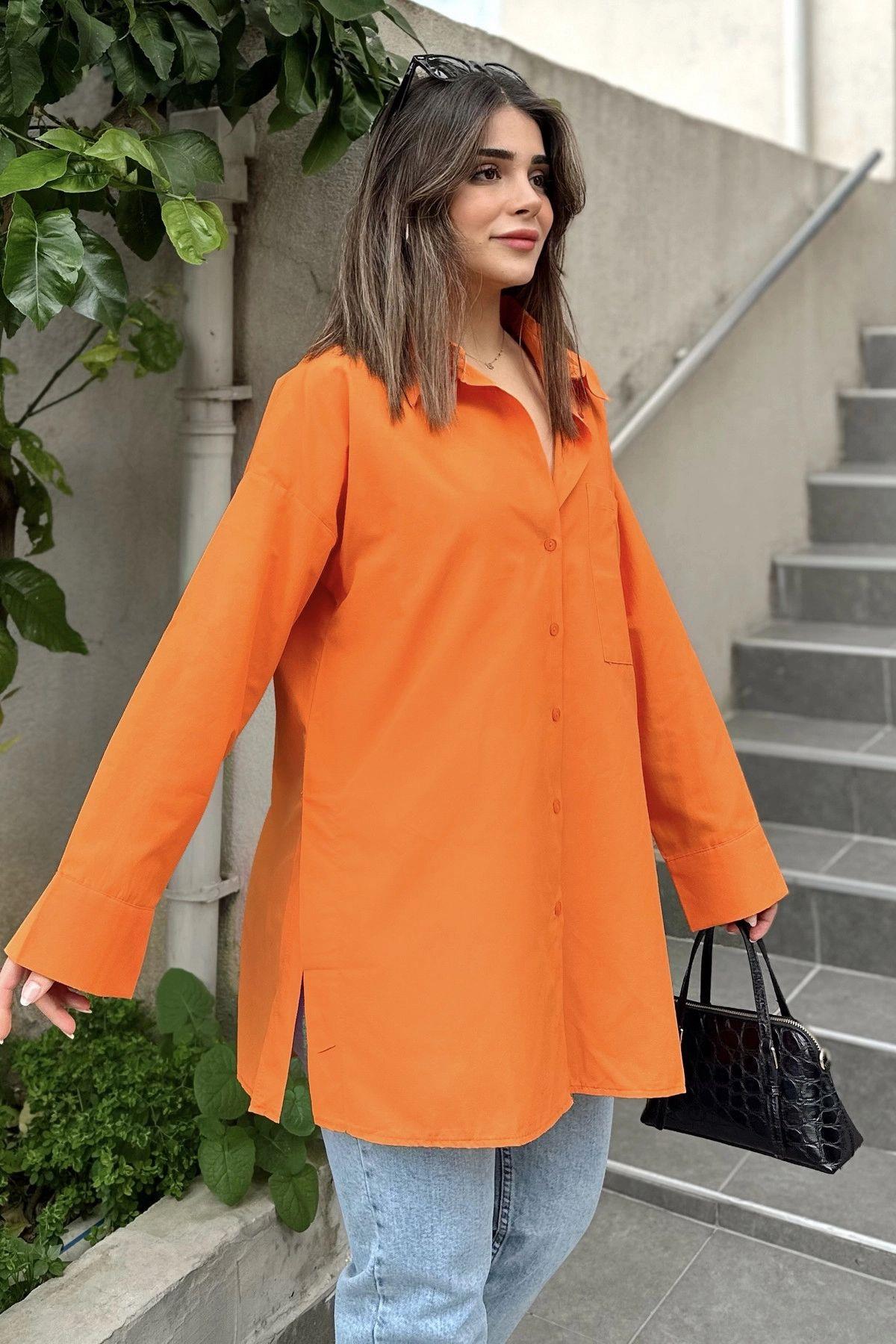 Orange Women Shirt